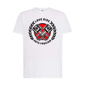 Camiseta Love Ride Hate Fascism (nueva edición)