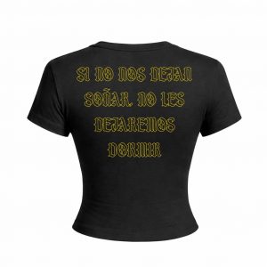 Camiseta entallada crop diseño No les dejaremos